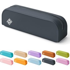 Silicone Pencil Case for Women Teens Makeup Bag Travel Pouch Stationery