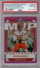 PATRICK MAHOMES 2022 PANINI CONTENDERS OPTIC MVP PINK PRIZM #05/75 PSA 10 GEM