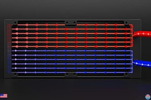 240mm AIO CPU Water Cooler, White LED, 2x120mm PWM Fans, Intel/AMD Compatible - Afbeelding 3 van 6