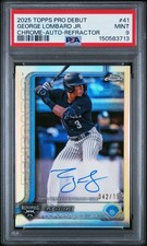 2025 Topps Pro Debut George Lombard Jr Chrome Refractor Auto /199 PSA 9 #PDC-41
