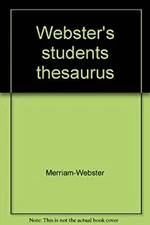 Webster's Students Thesaurus Hardcover