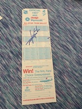 Mike Gartner autographed 1987 NHL All-Star Game Hockey Ballot