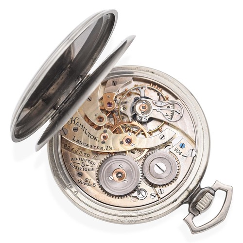 Art Deco Hamilton 904 14k Gold Filled 21 Jewel Taschenuhr - Bild 2 von 8
