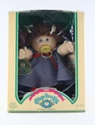 1985 Cabbage Patch Kids Doll With Brown Hair Pacifier In Box Blue Outfit