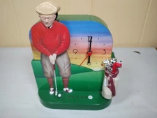 1996 THE ORIGINAL GOLF CLOCK! with Real Putting Action and Sounds, WORKS!