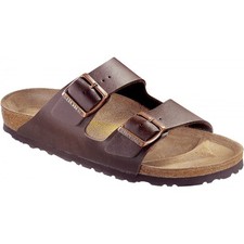 Birkenstock Arizona Sandals Womens DARK BROWN Double Strap Sandals NARROW Fit