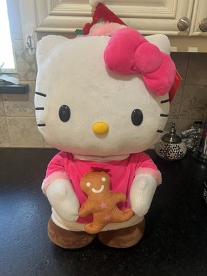 Hello Kitty Christmas Jumbo Plush Pink Soft Gingerbread CVS Viral 2025 Stands