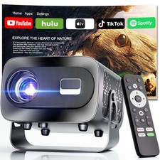 [App Intégrée] Vidéoprojecteur 1080P 4K Supporte Mini Projecteur Home Cinéma ...