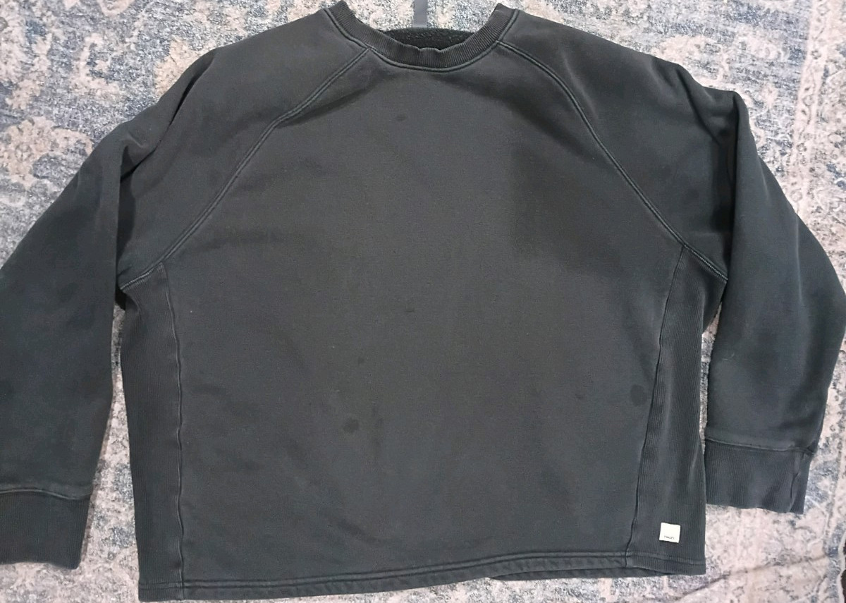 Vuori Black Pullover Sweatshirt Organic Cotton Polyester Men's XL Crew Neck