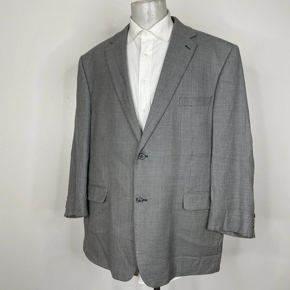 Andrew Fezza Sport Coat Mens 50R Multicolor Worsted Wool Silk Double Vented - Image 3 of 4