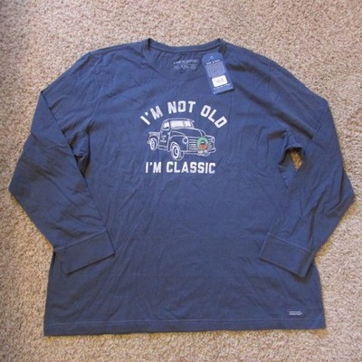 NWT Life Is Good Crusher I Am Not Old I'M Classic Cool Truck XXL Blue T-Shirt
