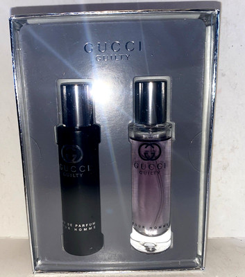 Gucci Guilty Men's Eau De Parfum / Toilette Spray Duo Travel Gift Set 2 x 0.5oz