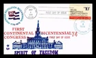 US COVER FIRST CONTINENTAL CONGRESS BICENTENNIAL FDC THERMOGRAPHED CACHET