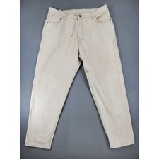 Levis 561 Relaxed Fit Jeans Women 18 M Beige Vintage 90s Made in USA Tapered Leg