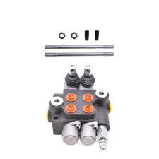 Hydraulic Control Valve Double Acting 2 Spool 3600 PSI 13 GPM SAE Ports