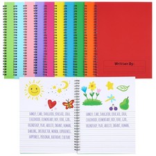 10 Pcs 100/50 Sheets Primary Composition Notebook K-2 Bulk Spiral Primary Jou...