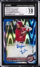2022 BOWMAN CHROME PRSPCT AUTO BLUE RAYWAVE REF DAYLEN LILE /150 CGC 10 GEM MINT