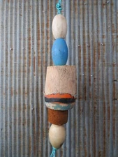 5 Old Fish Net Floats 27 Inches Long Fishing Buoys Bouys Tiki Hut Bar  -(SF398)