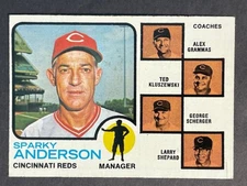 VINTAGE 1973 Topps SPARKY ANDERSON # 296 -▶HOF !!!◀- NM