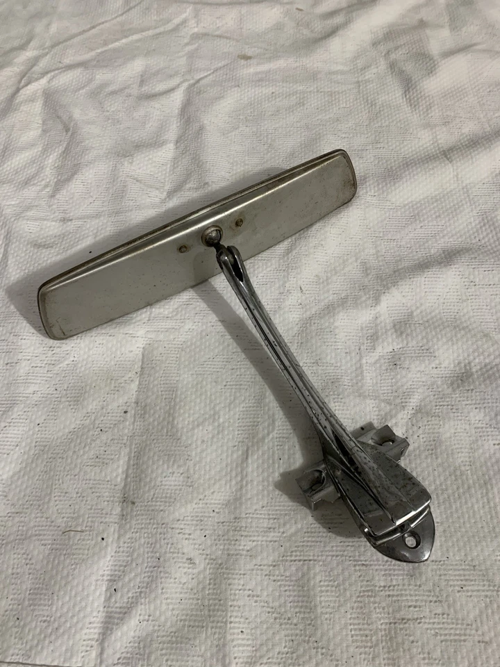 1965 Chevrolet Malibu Interior Chrome Rear View Mirror & Base PT-4880811 USED - Image 2 of 4
