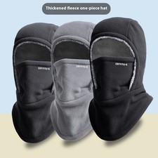 Winter Fleece Hooded Scarf Windproof Cold-proof Warm Face Mask Outdoor Thermal H