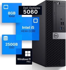 Dell Optiplex 5060 Desktop Hexa Core Intel i5 3.2 8GB RAM 250GB SSD Solid