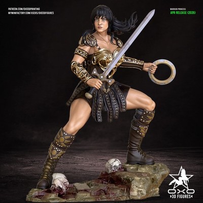 Sexy Xena Warrior Princess Chakram Sword Nostalgia Action Waifu Statue Pre-Order