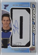 2024-25 Upper Deck SP Game Used Draft Day Marks /35 Zachary Bolduc Auto 1bi3