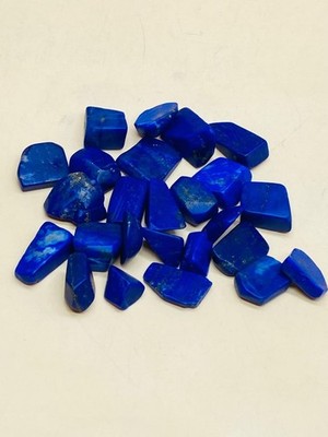 25 Pieces Lapis Lazuli Rough Stone Chips Royal Blue Natural Healing Crystal Z33