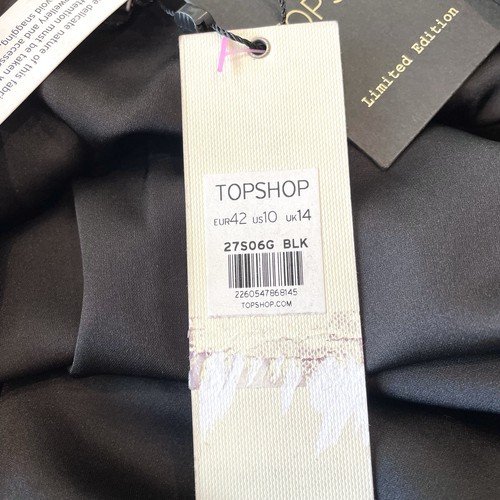 TOPSHOP Women's US 10 Oval Sequin Feather Skirt in Black FLAW - Picture 18 of 18