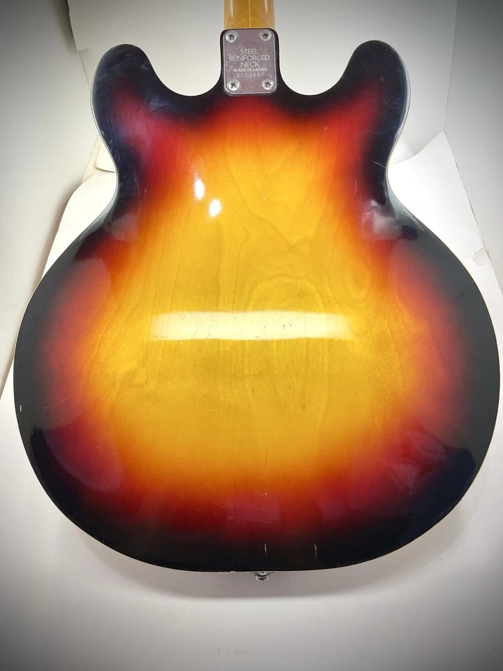 Guitarra Vintage Modelo Bruno Conqueror Cuerpo Hueco Hecha en Japón - Estilo Teisco Foto 3 de 4
