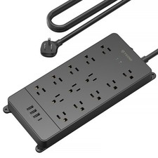 Surge Protector Power Strip, 4000 Joules, ETL Listed, 13 Widely-Spaced Outlets E
