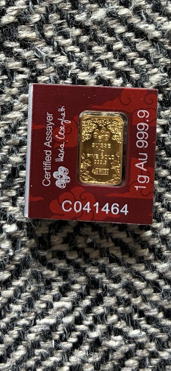 TOP　BJGold Label GP501 バラフ定価41800円 PAMP 1 Gram Gold Bar Good Luck Dragon .9999 Fine Bar Swiss Made in