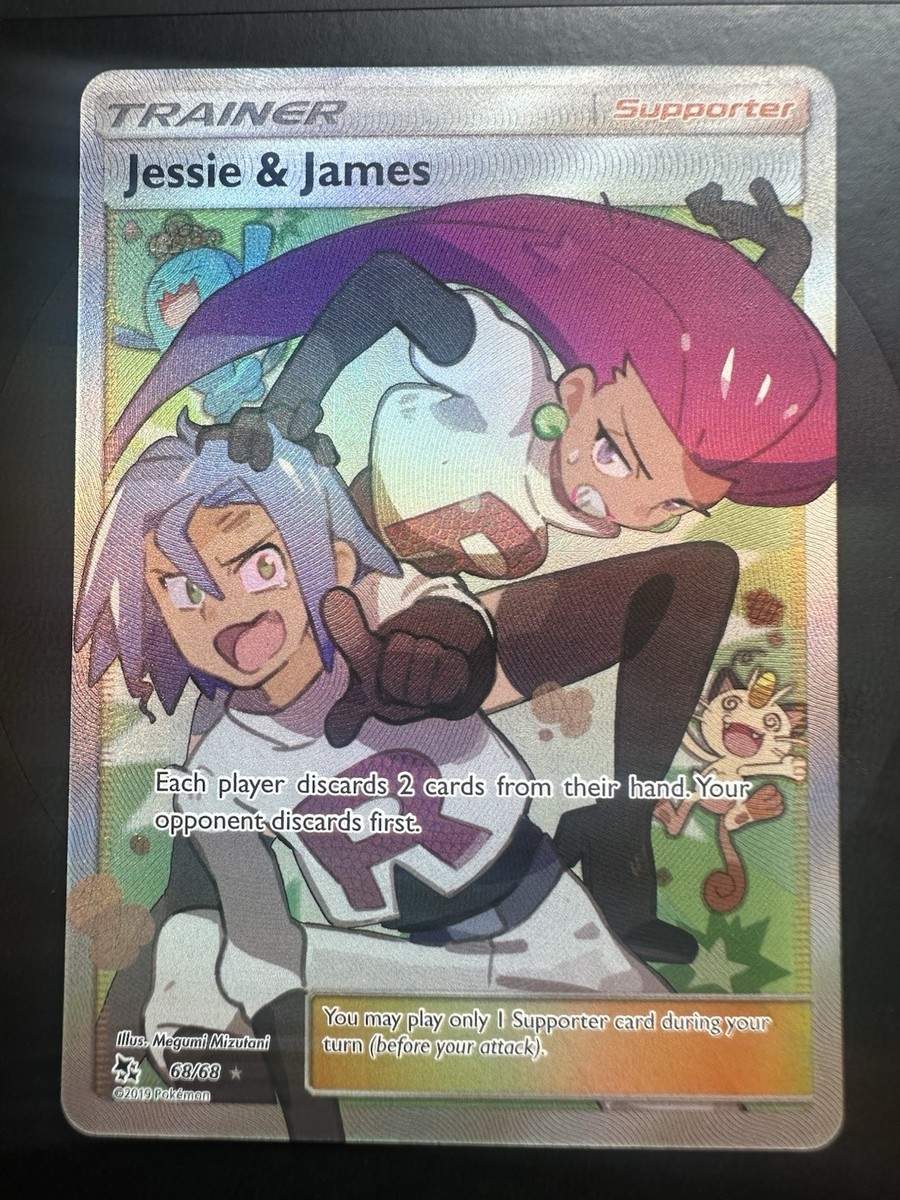 Jessie & James Full Art Supporter Pokémon TCG Card - SM Hidden