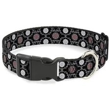 Plastic Clip Collar Tapestry 1 Black Medium 11-16.5"