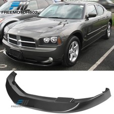 Fits 06-10 Dodge Charger Pu Black V2 Style Front Bumper Lip Spoiler Bodykit