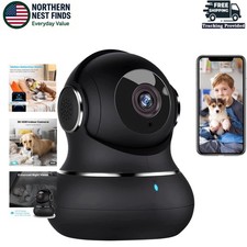 Smart 2K Indoor Camera - Cry Detection, Night Vision Two-Way Audio for Pets