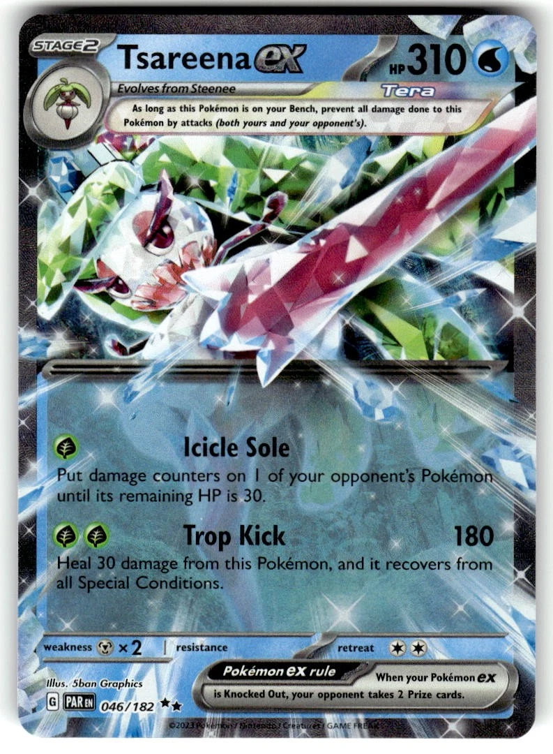 tsareena ex pokemon card value Amazon.com: Pokemon - Tsareena ex 220/182 - Paradox Rift - Tera Full Art -  Ultra Rare