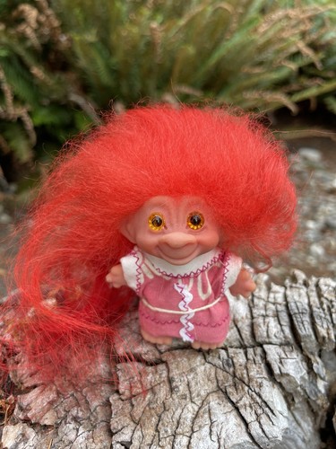 Vintage 1960s 3" Scandia House Troll Doll w/Bright Gold Eyes-DAM Era Lot 2