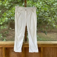 Escada Women's White Cropped Pants Size 42 U.S. Large