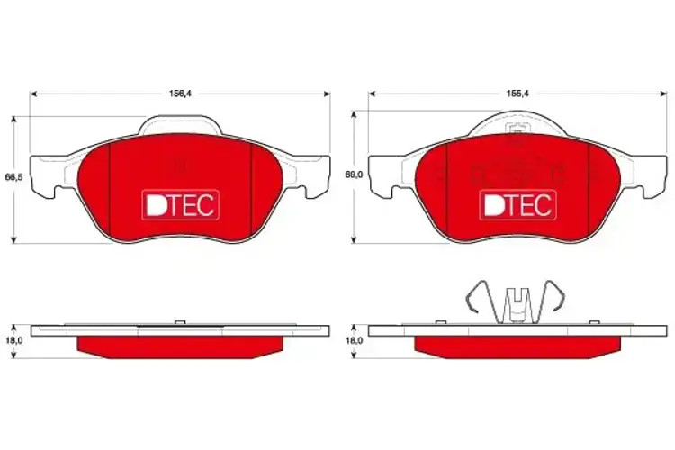 Brake pads GDB1687DTE TRW for RENAULT MEGANE II Sport Tourer MEGANE I Grandtour
