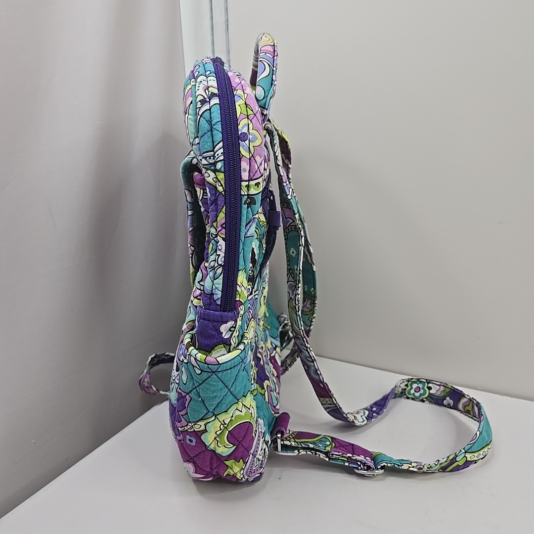 Vera Bradley Quilted Heather Purple Paisley Medium Backpack  display picture 1