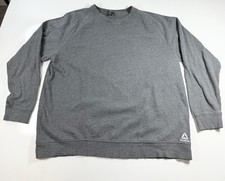 Vtg Reebok Mens Crewneck 2XL Gray Blank USA 90s Athletic Sports Oversized Boxy