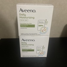 Aveeno Daily Moisturizing Facial Cleansing Bar for Dry Skin, 3.5 oz x 6 New