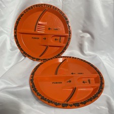 CONSTRUCTIVE EATING KIDS DINNER PLATE CONSTRUCTION THEME, Set Of 2, No Utensils