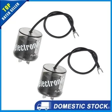 2 Pcs Universal Car 2 Pin Electronic LED Turn Signal Flasher Relay + Ground Wire