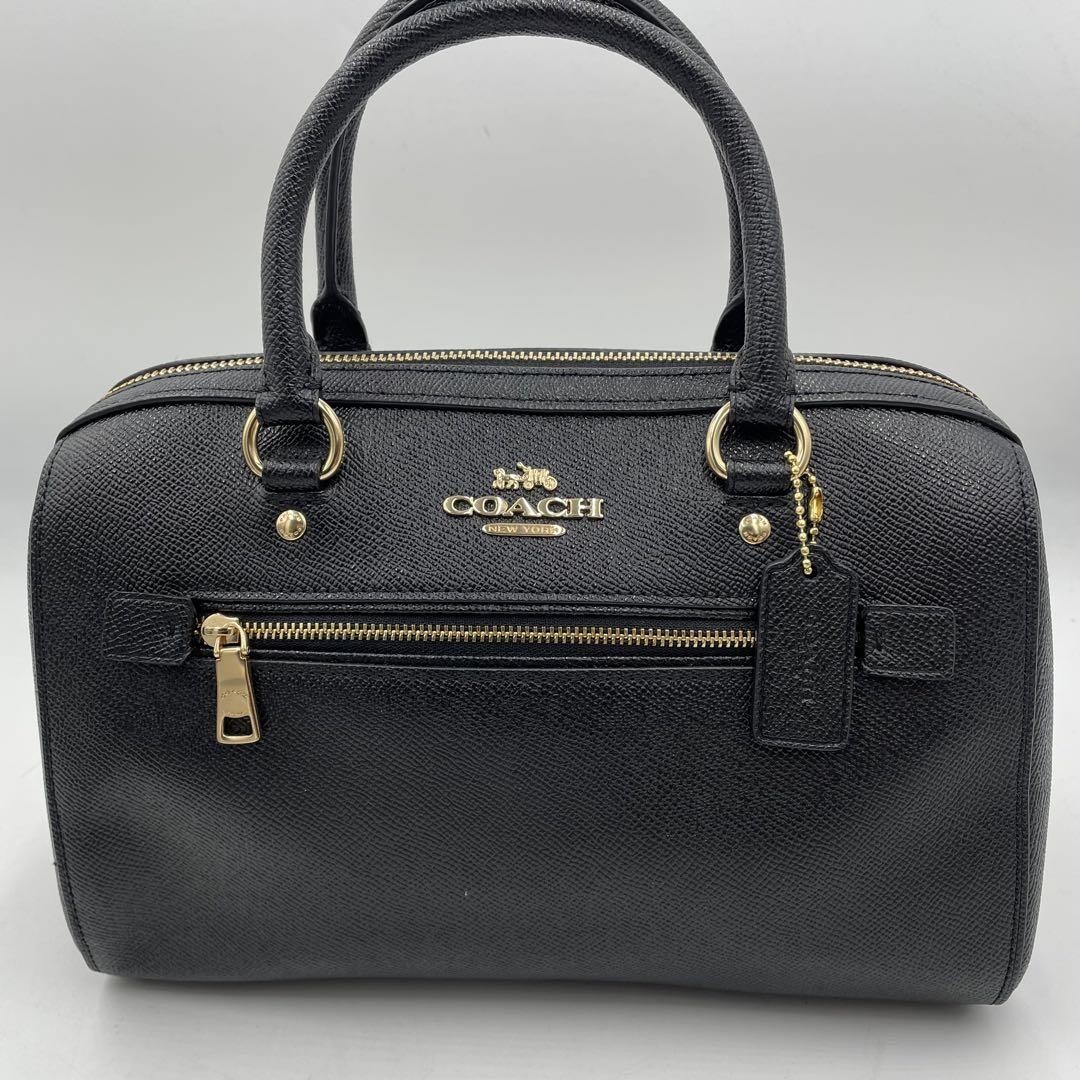 COACH バッグ　F79946 数回使用 COACH Rowan Satchel 2 way Crossbody Bag Black F79946 outlet New F