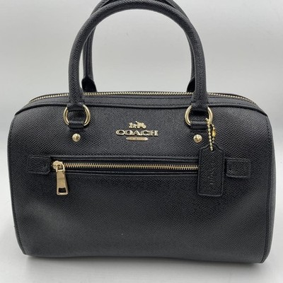 COACH Rowan Satchel 2 way Crossbody Bag Black F79946 outlet New F