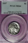 1937 PCGS MS66 BUFFALO NICKEL #B52285