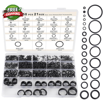 O Ring Kit 1050 PCS  O Ring Assortment Kit 21 Size  Metric Nitrile Rubber